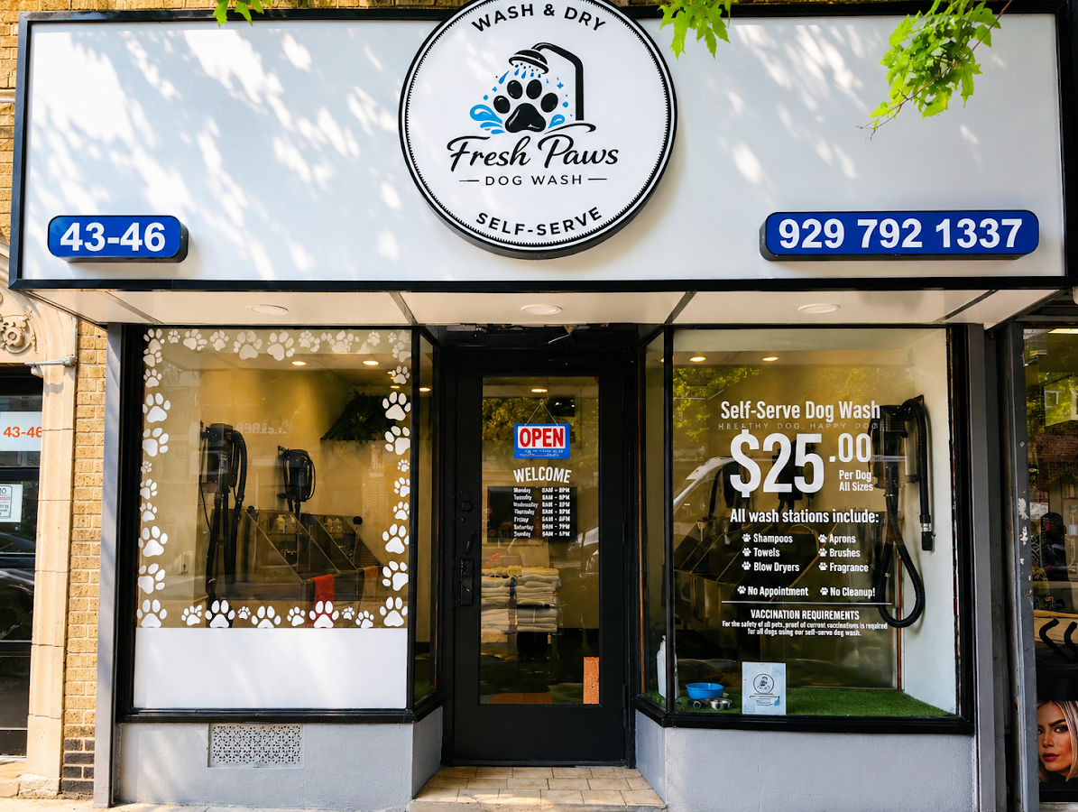Fresh Paws storefront on 44th Street in Sunnyside